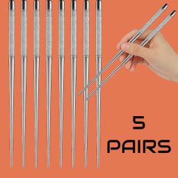 Cooking, Decorative, Eating, Training Stainless Steel Chinese, Japanese, Korean, Vietnamese Chopstick-image-50