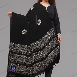 Pure Cotton Printed Black Women Dupatta-image-13