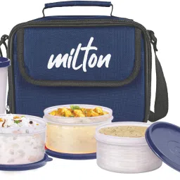New Meal Combi and 1 Tumbler, Blue 3 Containers Lunch Box-picture-22