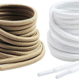 house of common shoe laces Khaki chiku White round 120cm for boot sport hiking shoes Shoe Lace-image-90
