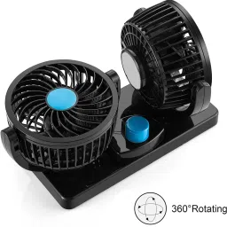 Car Fan 12V 360 Head 2 Speed Quiet Strong for All Auto Vehicles-Y2108 Car Interior Fan-13