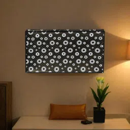 DADADEALS Dustproof Printed LED, LCD TV Cover 32inch|Screen Protector for All Brands Model for 32 inch (LG, Sony, Samsung, Sansui,Vu, Mi, Realme,TCL, Croma,Videocon, BPL,VW, OnePlus)- TV_32-blk-flw-32inch-led-cover-image-73