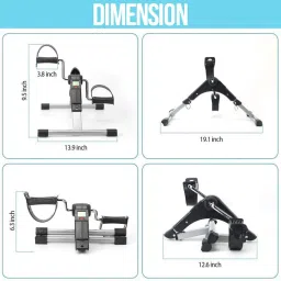 squarefit Mini Pedal Exercise Cycle with LCD Display for Home & Physiotherapy Use Mini Pedal Exerciser Cycle image 2