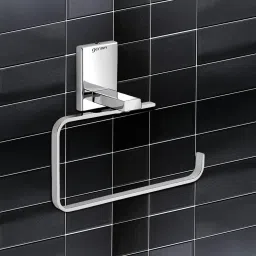 304 Stainless Steel Towel Ring for Bathroom | Napkin Hanger | Chrome 7 inch 1 Bar Towel Rod-image-3