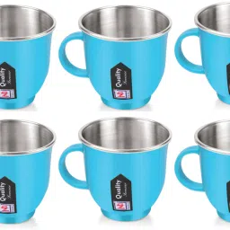 Pack of 6 Stainless Steel 6 PCS TEA CUPS (80 ML.)-17