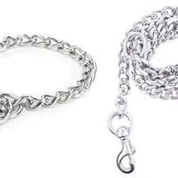 Light Weight Dog Leash Chain+Dog Choke Chain Adjustable Dog Neck Choker Collar Dog & Cat Collar & Chain-picture-7