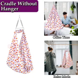 vparents Preemie Baby Swing Cradle with Mosquito Net Spring and metal window cradle hanger image 3