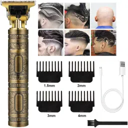 MOMENTIME Vintage T9 Cordless Shaver Clipper Waterproof Men Barber Hair Cutting Machine Fully Waterproof Trimmer 45 min Runtime 4 Length Settings-25