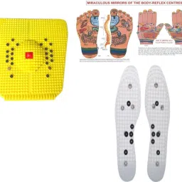 Acupressure Foot Mat + Acupressure Shoe Sole + Acupressure/Acupuncture Hand Foot Chart Fitness Accessory Kit Kit-image-29