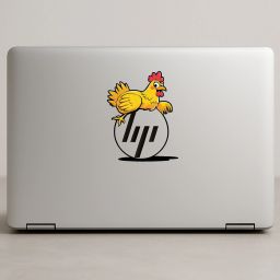 STIXY Chicken Sitting on Logo Sticker – Water-Resistant Vinyl | Funny Hen Design Glossy Vinyl Laptop Skin Compatible for 15 inch-image-84
