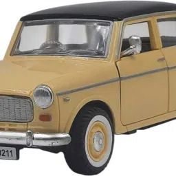 FIAT CAR CLASSIC (PEACH) QUEEN OF 70*S FRONT DOORS OPENABLE , PULL BACK TOY-image-6