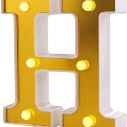 Golden Marquee Alphabet light shaped led light for home decoration - 1 Piece (H) Table Lamp-image-56