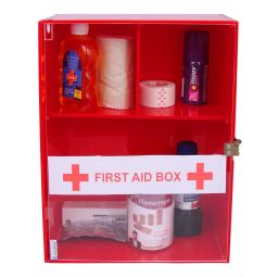 Acrylic First Aid Box Emergency Medical Kit Box for Home School Office Suitable First Aid Kit-image-35