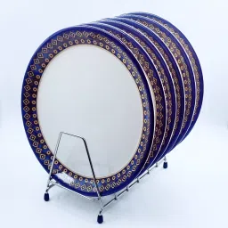 Melamine Dinner & Lunch Plate Border Print Round Serving Plate Full Size 11 Inch Dinner Plate-image-42