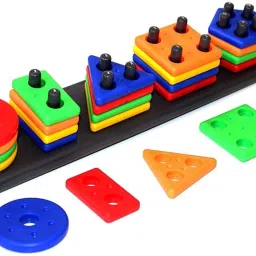 Geometric Shapes Sorting Toy |Intellectual Geometric Blocks & Learning Toy(25PC)-5