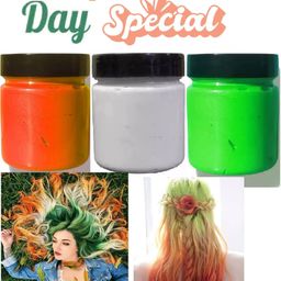aepruy Combo of Best Temporary White, green and orange Hair Color Wax Foe Men & Women , Orange, White, Green-picture-5