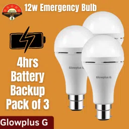 Pack of 3 – 12W Emergency Bulb | Inverter Bulb for Home Lighting Backup 3 hrs Bulb Emergency Light-16