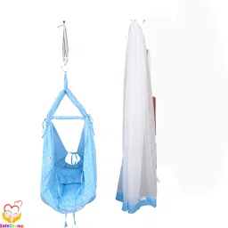 safechamp Roxy Baby Swing Cradle With Mosquito Net , Pillow And Spring image 4