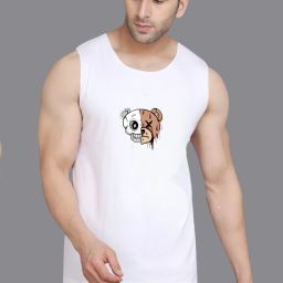 Adixus White Polyster Graphic Printed Stylish Gym And Regular Vest For Men Men Vest-image-74