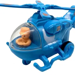 Inertia Friction Army Helicopter Unbreakable Plane Moving Pilot Aircraft Toys-2