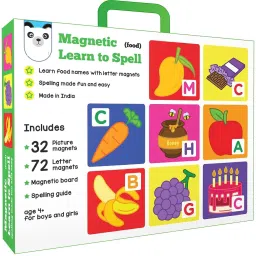 Magnetic Learn to Spell : Food with 32 Picture Magnets, 72 Letter Magnets, Magnetic Board and Spelling Guide.-14