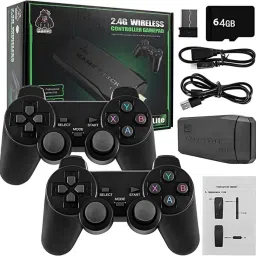 USB Wireless Console Game Stick Video Game Console Built-in 3000 Classic Games 5th Anniversary Edition-7