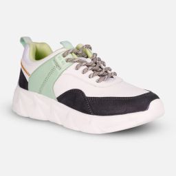 White & Grey All Seasons Wearing Sneakers For Women-image-24