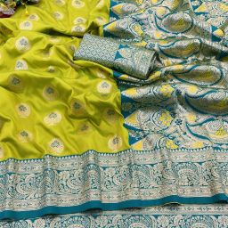 Woven, Self Design Banarasi Silk Blend, Pure Silk Saree-image-78