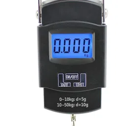 goldink 50 Kg Digital LCD Display Pocket Portable Hanging Kitchen Weight With Metal Hook Type Cylinder Luggage Weighing Scale (Black) Weighing Scale-18