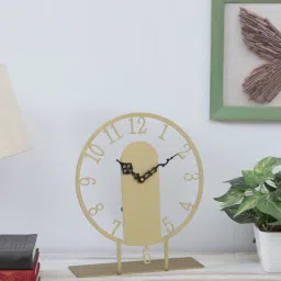 mint furnish Elegant Golden Iron Table clock-picture-24