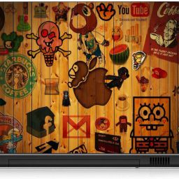 VI COLLECTIONS LOGOS ON OLD WOOD PVC (Polyvinyl Chloride) Laptop Decal 15.6-image-80