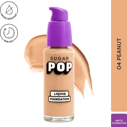 Liquid Foundation - 04 Peanut | Water Resistant | Super Matte | Full Coverage Foundation-image-40