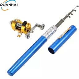 fishing pen rod and reel Carbon Fiber Spinning & Casting Rod, Telescopic Fishing Pole Designed Blue Fishing Rod-image-48