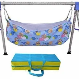 Green Touch Baby Cradle Swing Ghodiyu with Indian Style Hammock Having Mosquito-picture-21