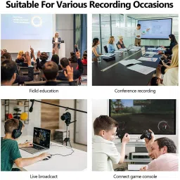 microwareTV-out Cable Audio Video Capture Card, 1080P 60fps Game Capture Card, HDMI to USB 2.0 Record to DSLR Camcorder Action Cam,Computer for Gaming, Streaming, Teaching, Video Conference or Live Broadcasting image 4