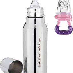 300 ml Deluxe feeding bottle for feeding water and milk with 1 pc Fruit Nibbler - 300 ml-image-29