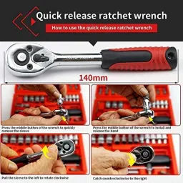 cleverzone Tool Kit & Screwdriver and Socket Set Multi Purpose Combination Tool Socket Set. Socket Set image 5