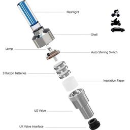 kaashnic Rechargeable Cycle Front, Rear & Valve Light and with Horn Waterproof Cycle Light (Multicolor) image 4