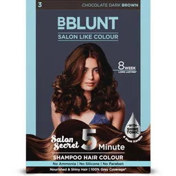 BBLUNT Salon Secret 5 Minute Shampoo Hair Colour 20ml x 5 - Chocolate Dark Brown 3-55