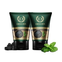 Denver Set Of 2 Deep Cleanse Face Wash with Activated Charcoal & Mint - 100g Each-54
