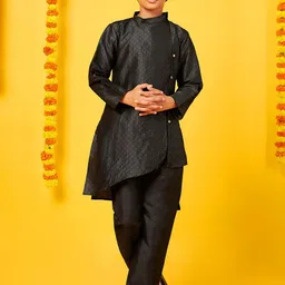 BonOrganik Boys Pure Silk Kurta With Pyjama-37