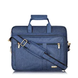 LOREM Men Blue Textured Messenger Bag-image-28