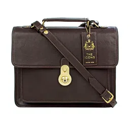 Hidesign Men Brown Solid Leather Messenger Bag-picture-7