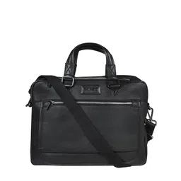 CALFNERO Men Black Genuine Leather Messenger Bag-image-31