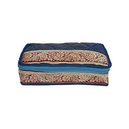 Kuber Industries Purple & Blue Printed Makeup Pouch Organiser Bag-17