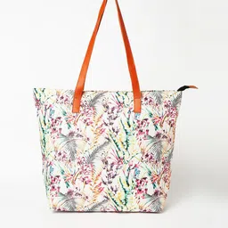 DressBerry Floral Printed Structured Tote Bag-46