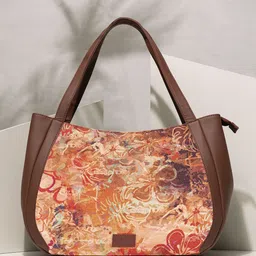 ZOUK Ethnic Motifs Printed Structured Shoulder Bag Up to 16 inch image 2