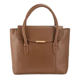 Toteteca Beige Structured Handheld Bag image 1