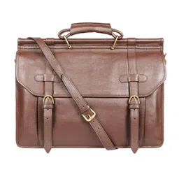 Hidesign Men Brown Solid Messenger Leather Bag-picture-2
