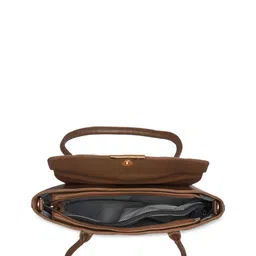 Toteteca Beige Structured Handheld Bag image 4